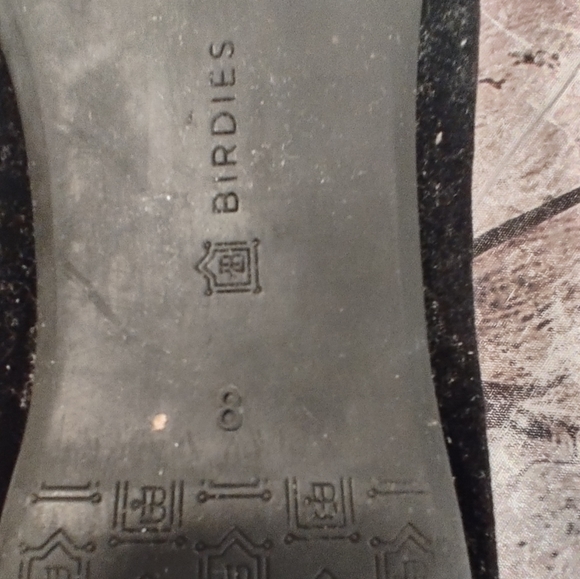 Birdies The Starling Black Velvet Flats 8 - Picture 6 of 12